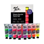 Fluoro Acrylic Paint Set Premium 8pc x 36ml