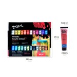 Metallic Acrylic Colour Paint Set 24pc x 36ml