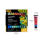 Metallic Acrylic Colour Paint Set  36pc x 36ml