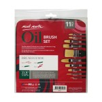 Hog Bristle Brush Set in Wallet 11pce - Oil