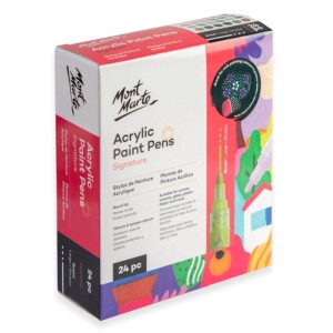 Mont Marte Signature Acrylic Paint Pen Set of 24 - Broad Tip