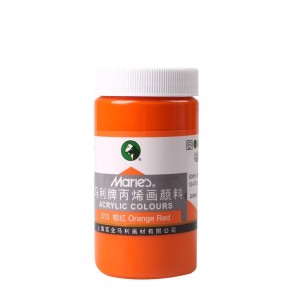 Acrylic Colour 300ml Orange Red