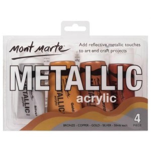 Metallic Acrylic Paint 50ml 4pc Set