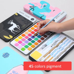 Keep Smiling 45 Colors Solid Watercolor Paint Set for Drawing Pigment