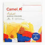 Camel Artist Acrylic Colors- 24 Shades 9ml, 1 shade in 20 ml with mediums and brushes