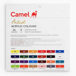 Camel Artist Acrylic Colors- 24 Shades 9ml, 1 shade in 20 ml with mediums and brushes