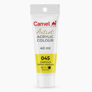 Camel Artist`s Acrylic colour paint 40ml -Cadmium yellow Medium