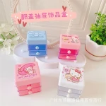 Cartoon cute soft girl double-layer desktop drawer storage box