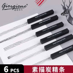 Giorgione 6pcs Woodless Graphite Pencils Set For Art Drawing And Sketching