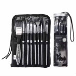 Giorgione 8pcs Synthetic Hair Aluminum Ferrule Paintbrushes Set With PVC Bucket Wooden Handle Canvas Bag