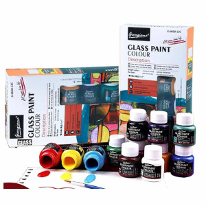 Giorgione Glass Paint 25ml 12 Colour Set