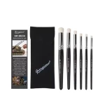 Giorgione Handmade 6pcs Wooden Handle Wool Hair Art Paint Brushes Model Paint Dry Brush Set For Garage Kit Ceramic