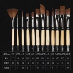 Giorgione Nylon Hair Artist Painting Brush Set 12pc