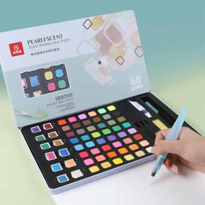 Giorgione Pearlescent Solid  Watercolour Paint Set 60 Colors