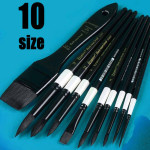 Giorgione Woden Box Black Swan Watercolor Brushes Set 10 Pcs