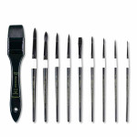 Giorgione Woden Box Black Swan Watercolor Brushes Set 10 Pcs