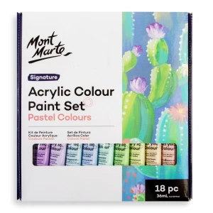 Mont Marte Acrylic Colour Pastel Paint Set 18colours