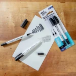 Mont Marte Dual Tip Permanent Markers 2pc - Black