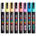 POSCA PC-5M, Soft Colors Water-Based Paint Markers (8 Pack)