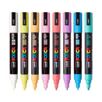 POSCA PC-5M, Soft Colors Water-Based Paint Markers (8 Pack)