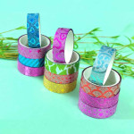 Roll Wasi Tape Glitter 10 Pcs Set