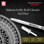 Sakura White Gelly Roll Pens Set Of 3