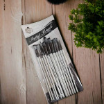 Silver Body White Combo Brush Set