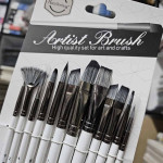 Silver Body White Combo Brush Set