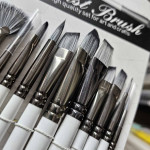 Silver Body White Combo Brush Set