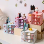 Storage Box Organizer Drawer Office Storage Rack Stationery Desk Pen Holder Bunny Drawer Organizer