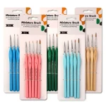 Triangle Handle 5 Pieces Detailed Brush Set