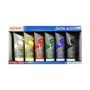 Satin Acrylic Primary Set 6 x 75ml