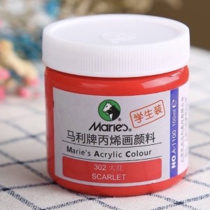 Acrylic Colour 100ml Scarlet