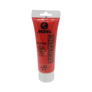 Maries Acrylic Colour Paint 75ml- Scarlet