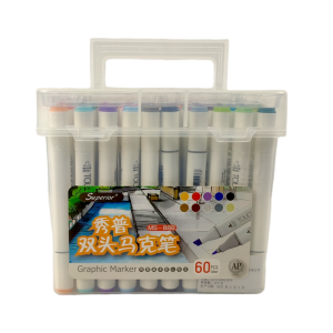 Superior Dual Tip Graphic Marker Set 60colors