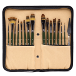 Brush Set with Easel Wallet 17pc