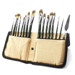 Brush Set with Easel Wallet 17pc